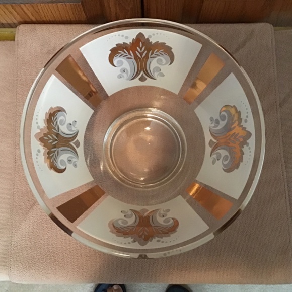 -Vintage Mid Century Fleur De Lis Motif Bowl - Picture 3 of 8